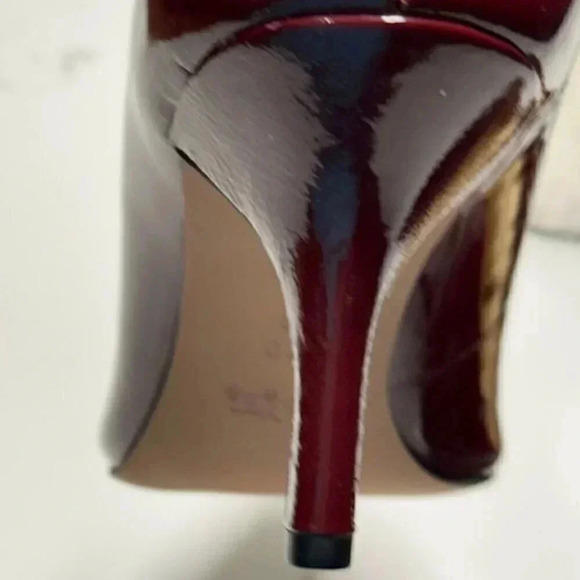 Coach Bowery Patent Leather Shoe/Pump/Heel Burgundy/Black Size 10B NWOT - Picture 5 of 12